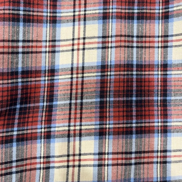 Vintage light weight Saxon Cream, Blue, and Red Plaid Button Down Size Medium - Picture 5 of 5
